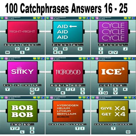 chaptercheats catchphrase|100 Catchphrase Quiz Level 1 Answers .